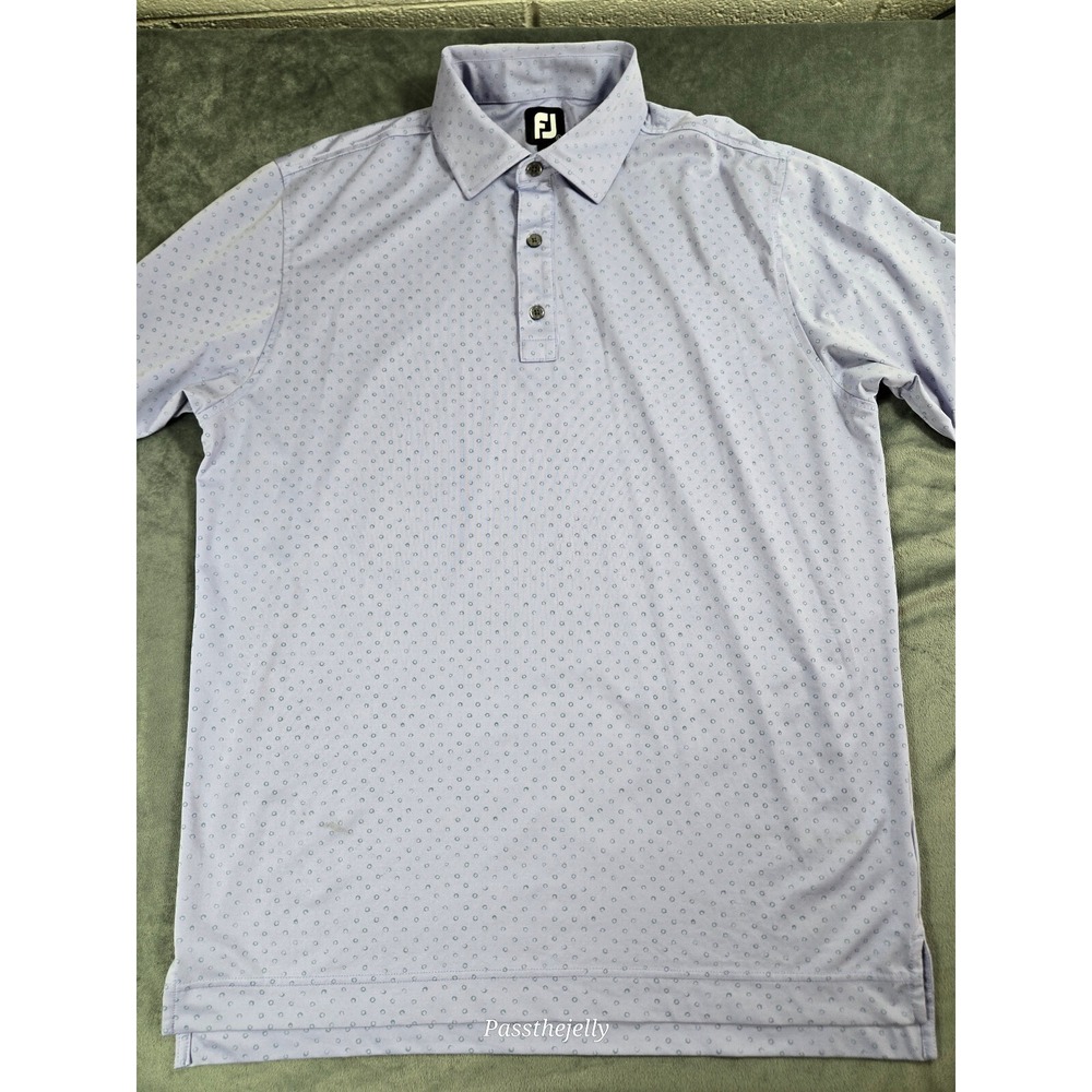 Footjoy Shirt Mens Large Tour Geometric All Over Print Golf Polo‎ Performance FJ